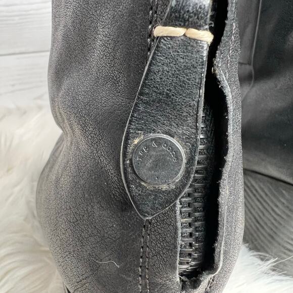 Rag & Bone black Classic Newbury  leather heeled ankle booties Size 6 - Picture 7 of 12